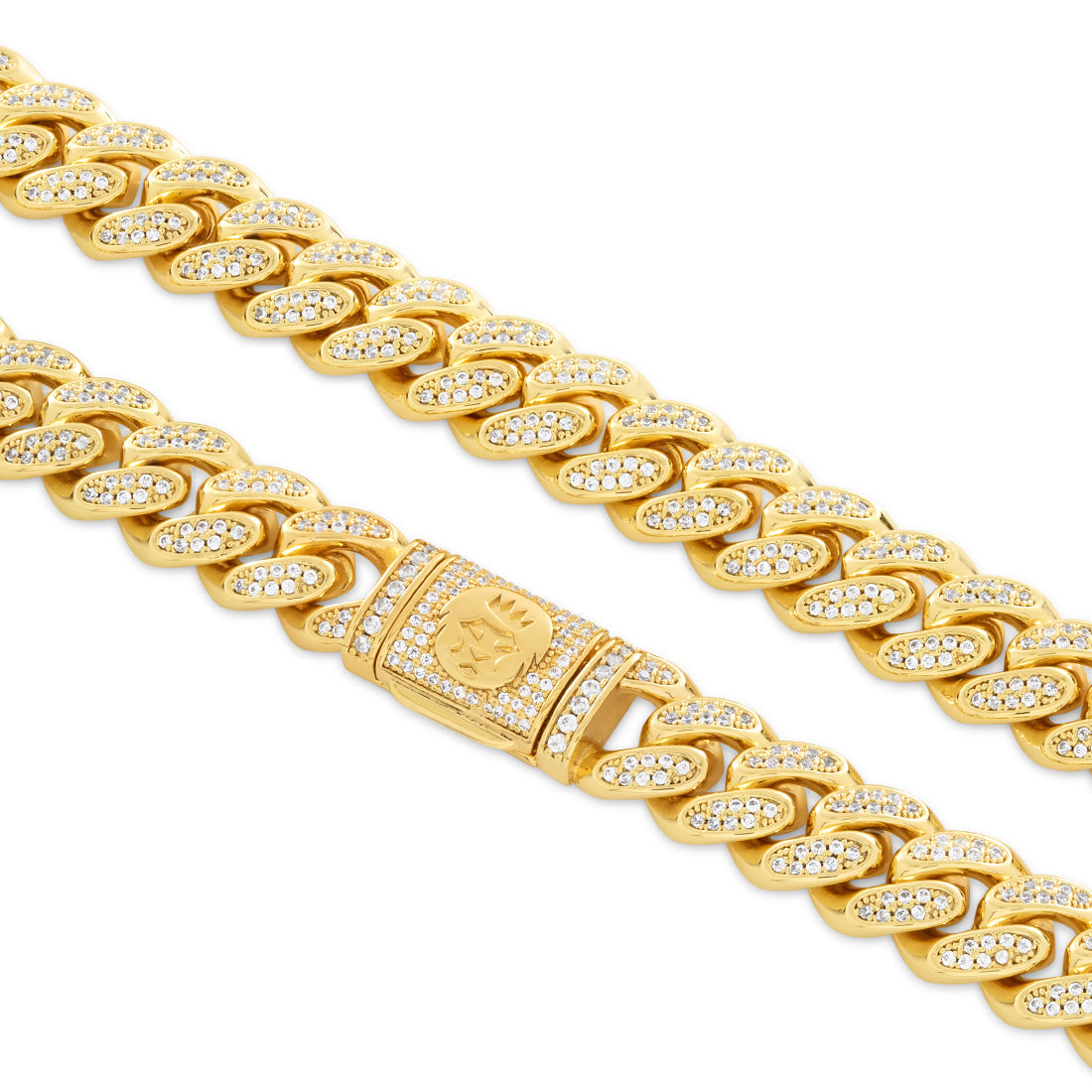 12mm Iced Miami Cuban Link Chain  in  by King Ice