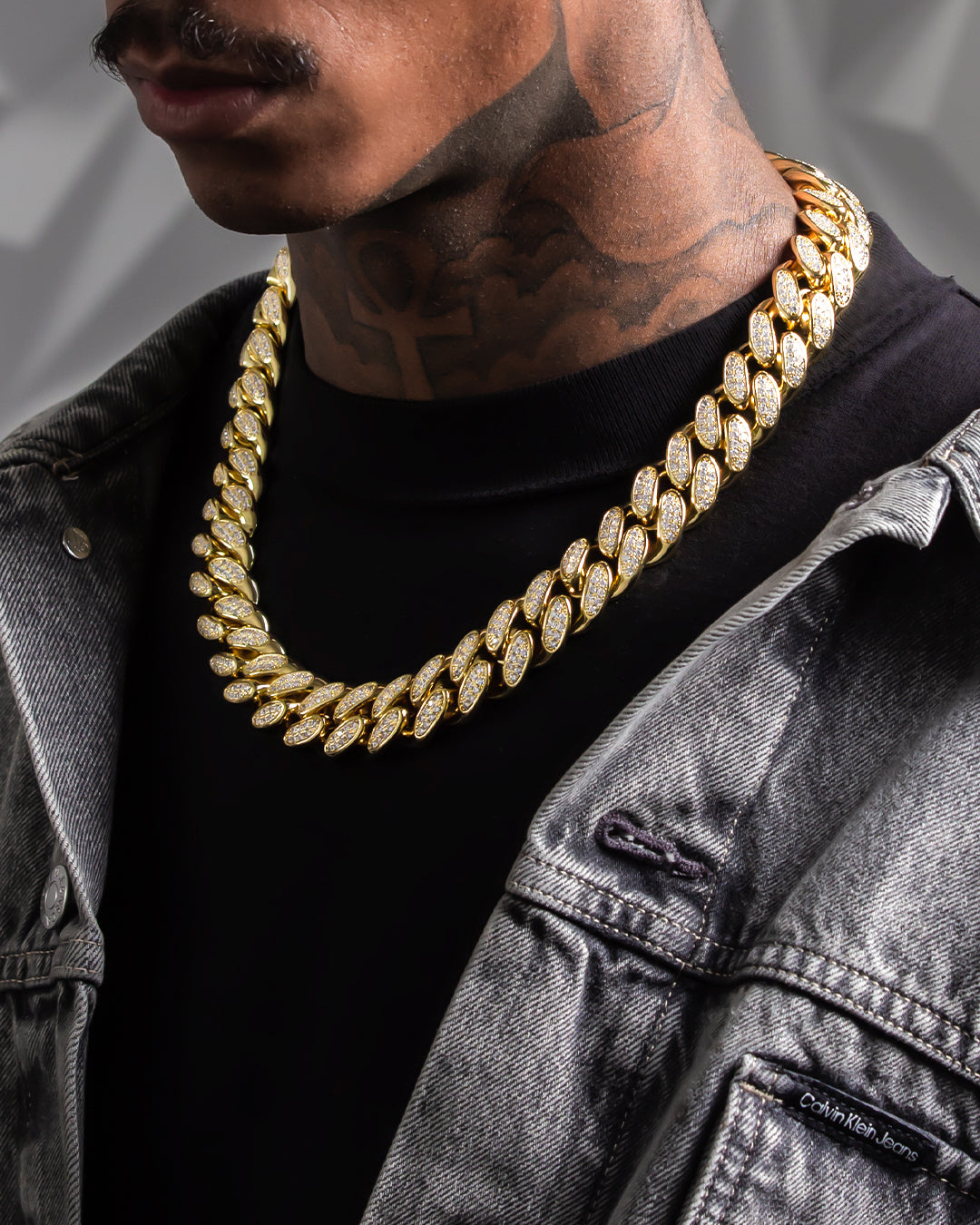 18mm Iced Miami Cuban Link Chain  in  by King Ice