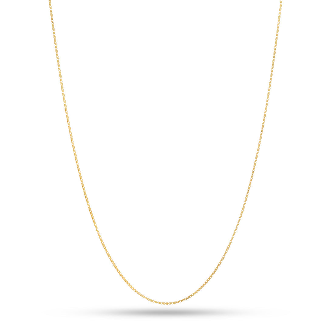 1mm Box Chain  in  Sterling Silver / 14K Vermeil / 16" by King Ice