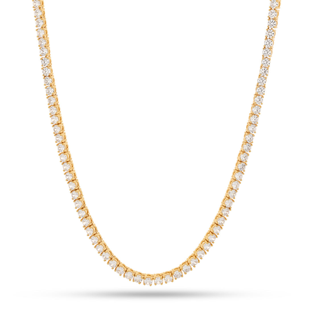 4mm Tennis Chain  in  Gold Plated / 14K Gold / 16" by King Ice