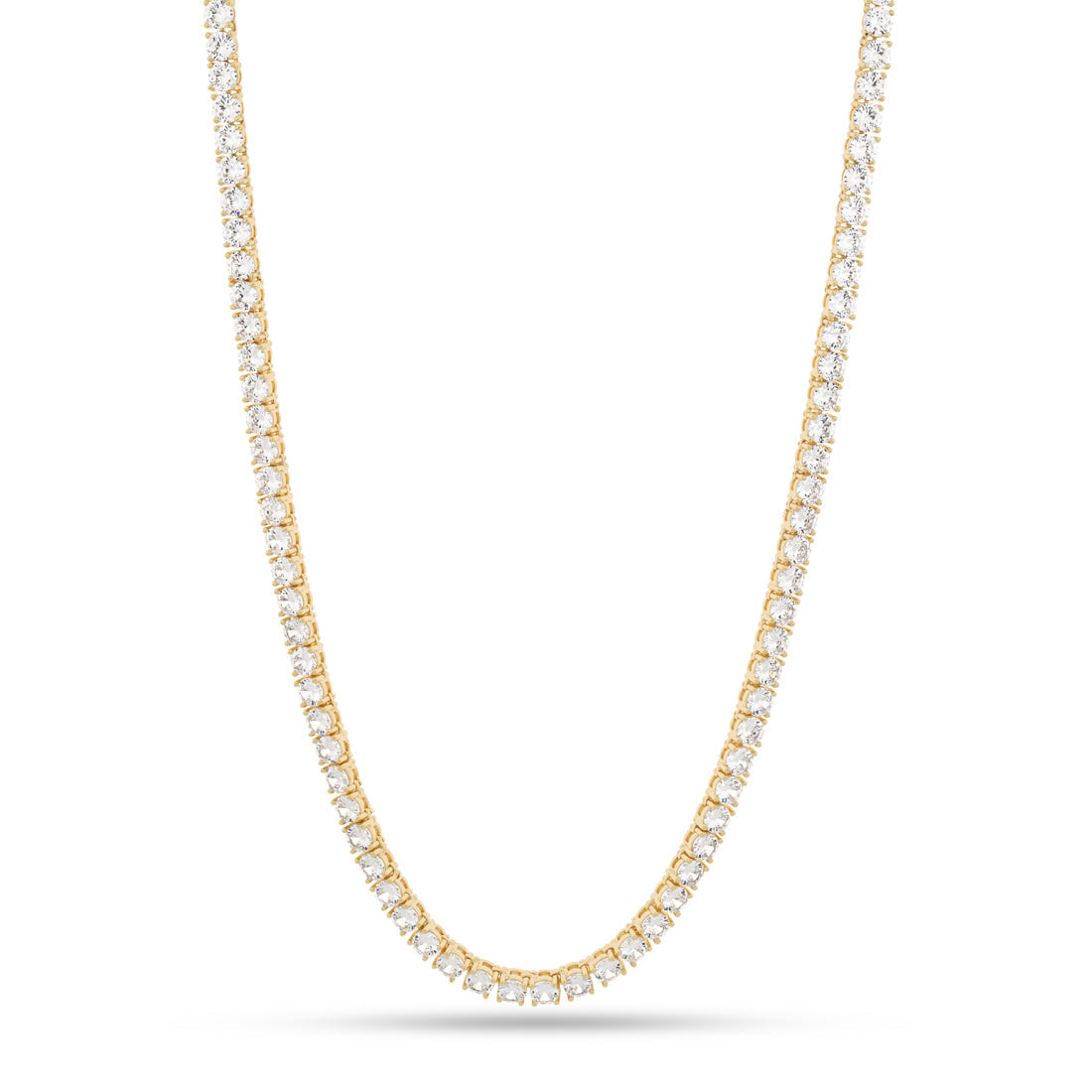 5mm Tennis Chain  in  Sterling Silver / 14K Gold / 18" by King Ice