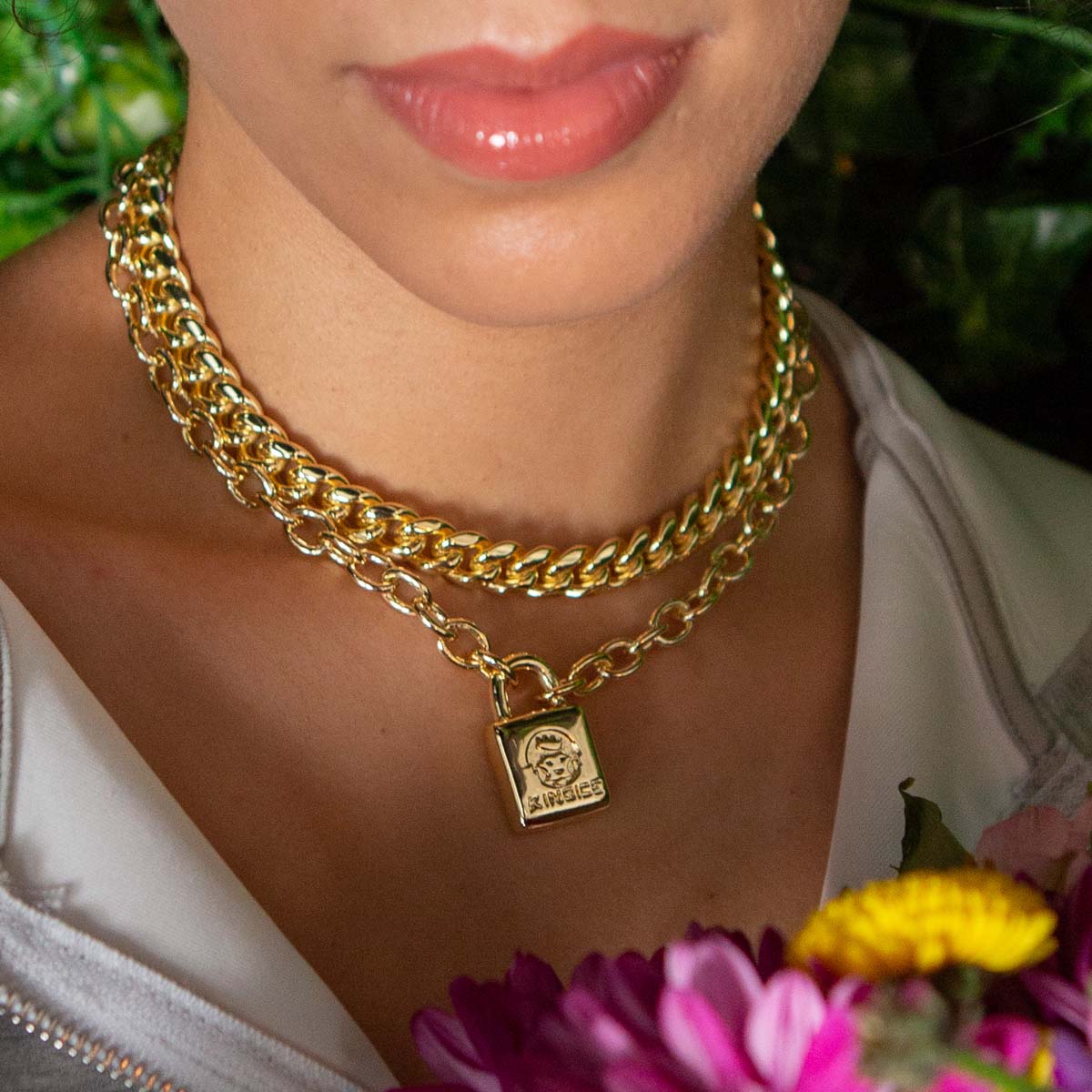 8mm Miami Cuban Link Choker Chain  in  by King Ice