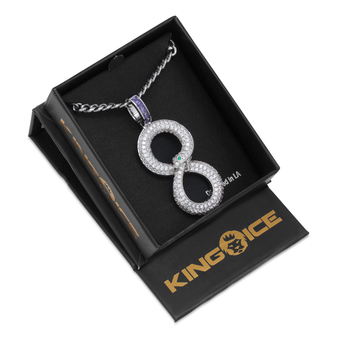 Black Mamba Ouroboros Necklace  in  by King Ice