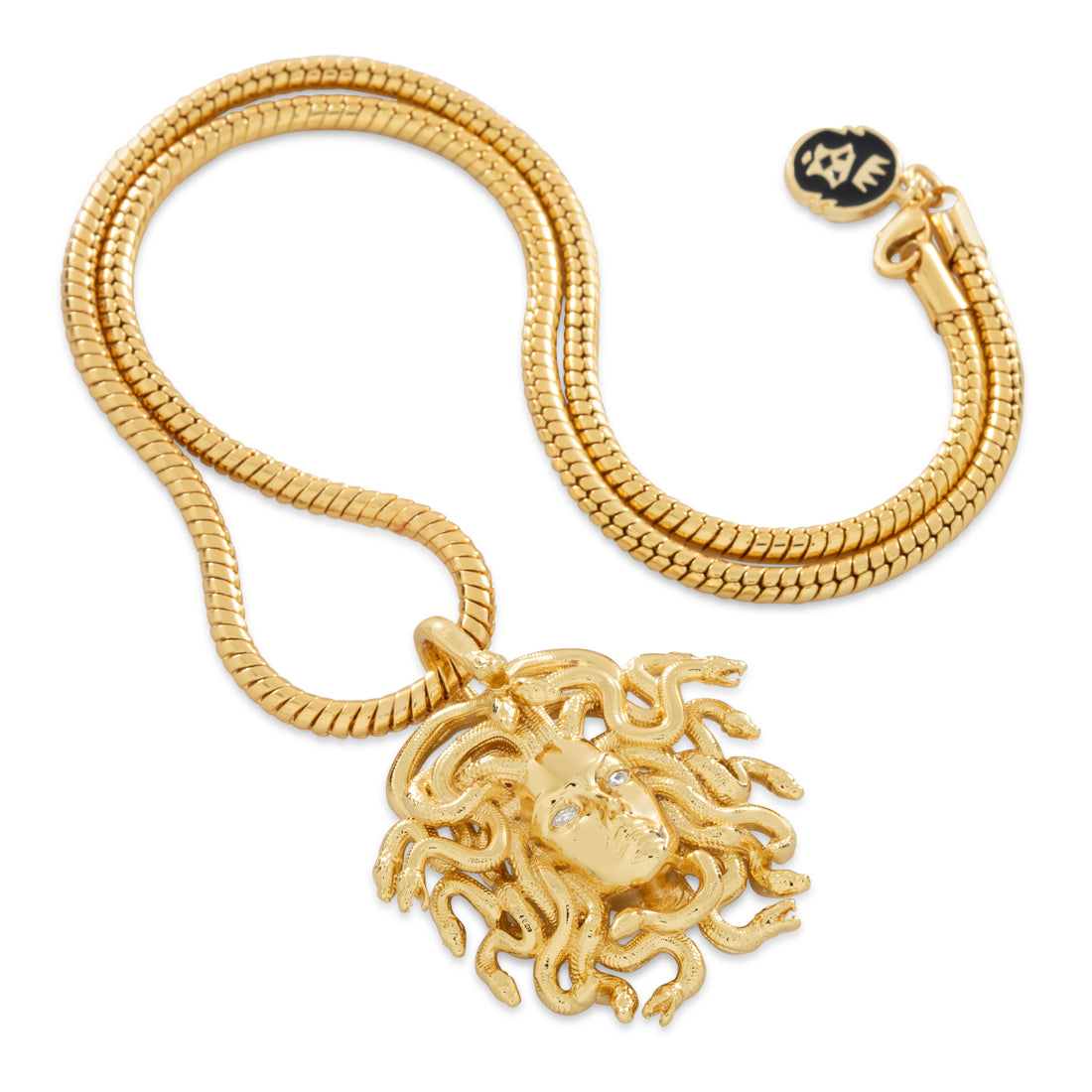 Medusa Necklace  in  14K Gold / 2" by King Ice