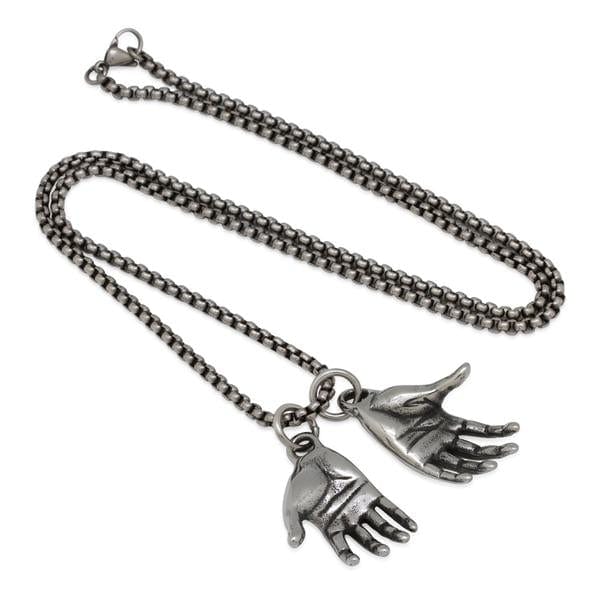 Hands of Openness Necklace  in  Sterling Silver by King Ice