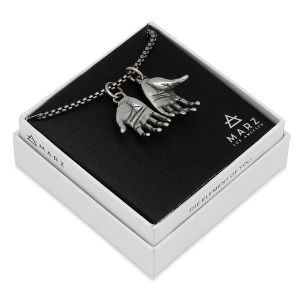 Hands of Openness Necklace  in  Sterling Silver by King Ice