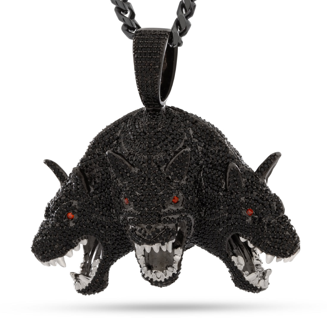 Hound of Hades Necklace  in  Black Gold / 2.3" by King Ice