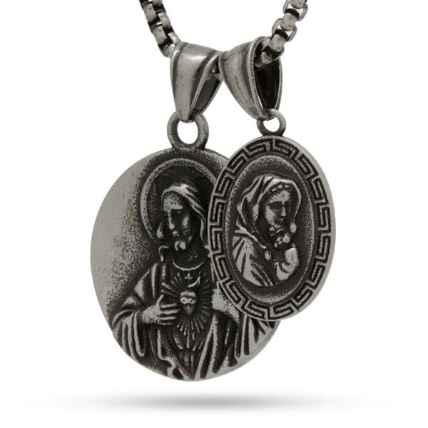 Jesus and Mary Necklace  in  by King Ice