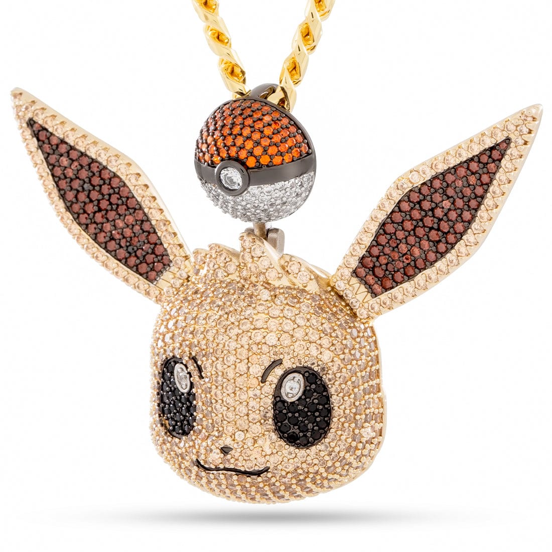 King Ice | Pokémon - Eevee Necklace  in  14K Gold / 1.9" by King Ice