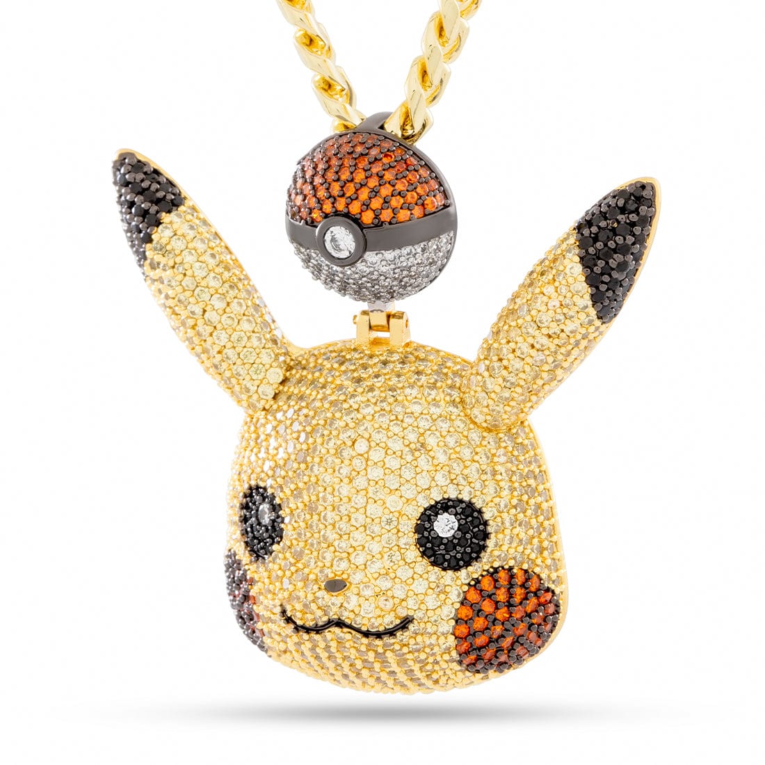 King Ice | Pokémon - Pikachu Necklace  in  14K Gold / 1.9" by King Ice