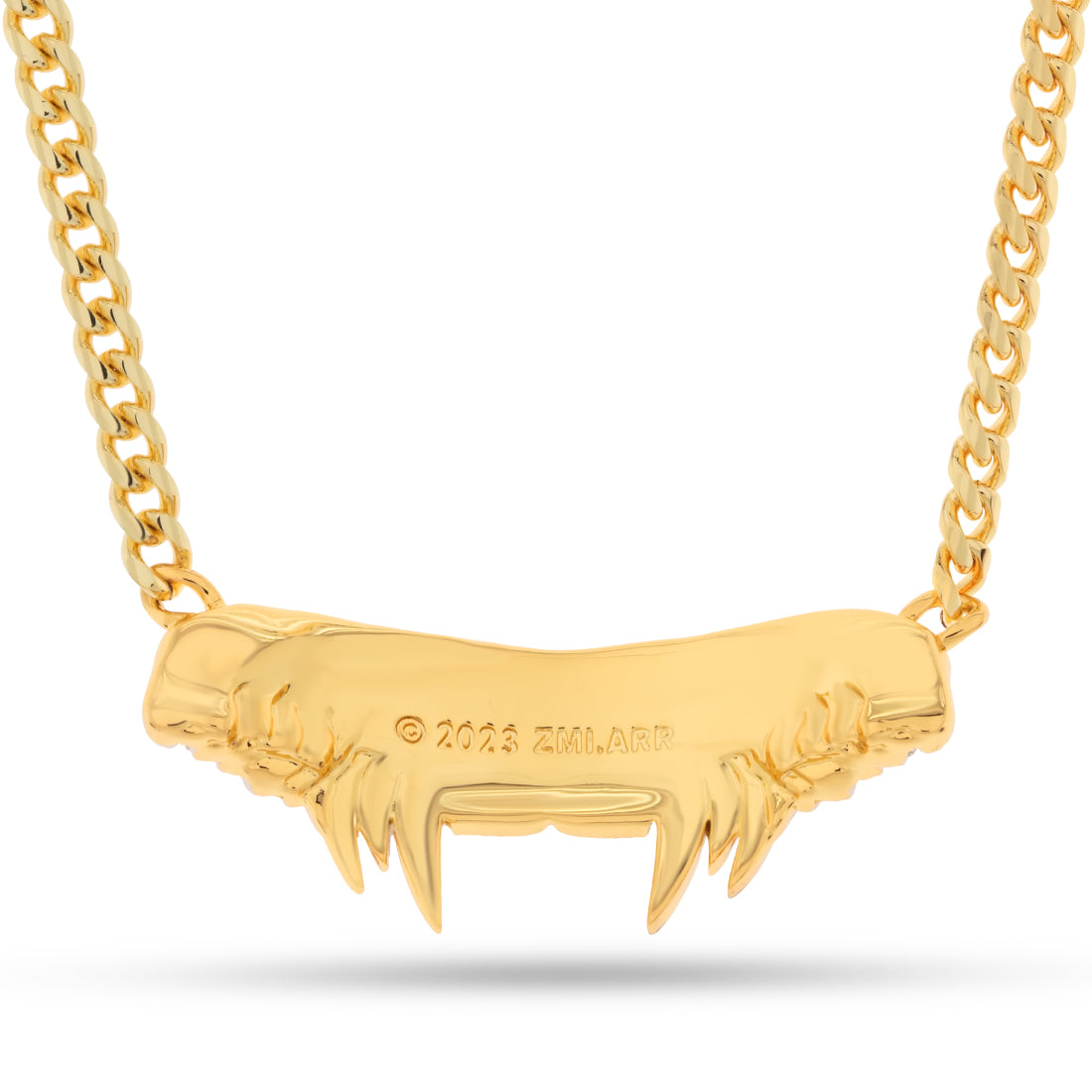 LE Vamp Fangs Necklace  in  14K Gold / 1" by King Ice