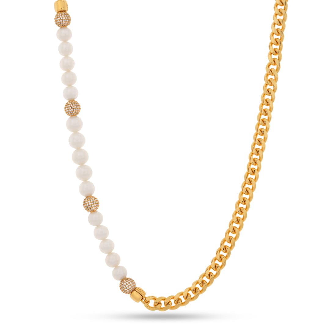 Pearl of Wisdom Chain  in  Gold Plated / 14K Gold / 20" by King Ice