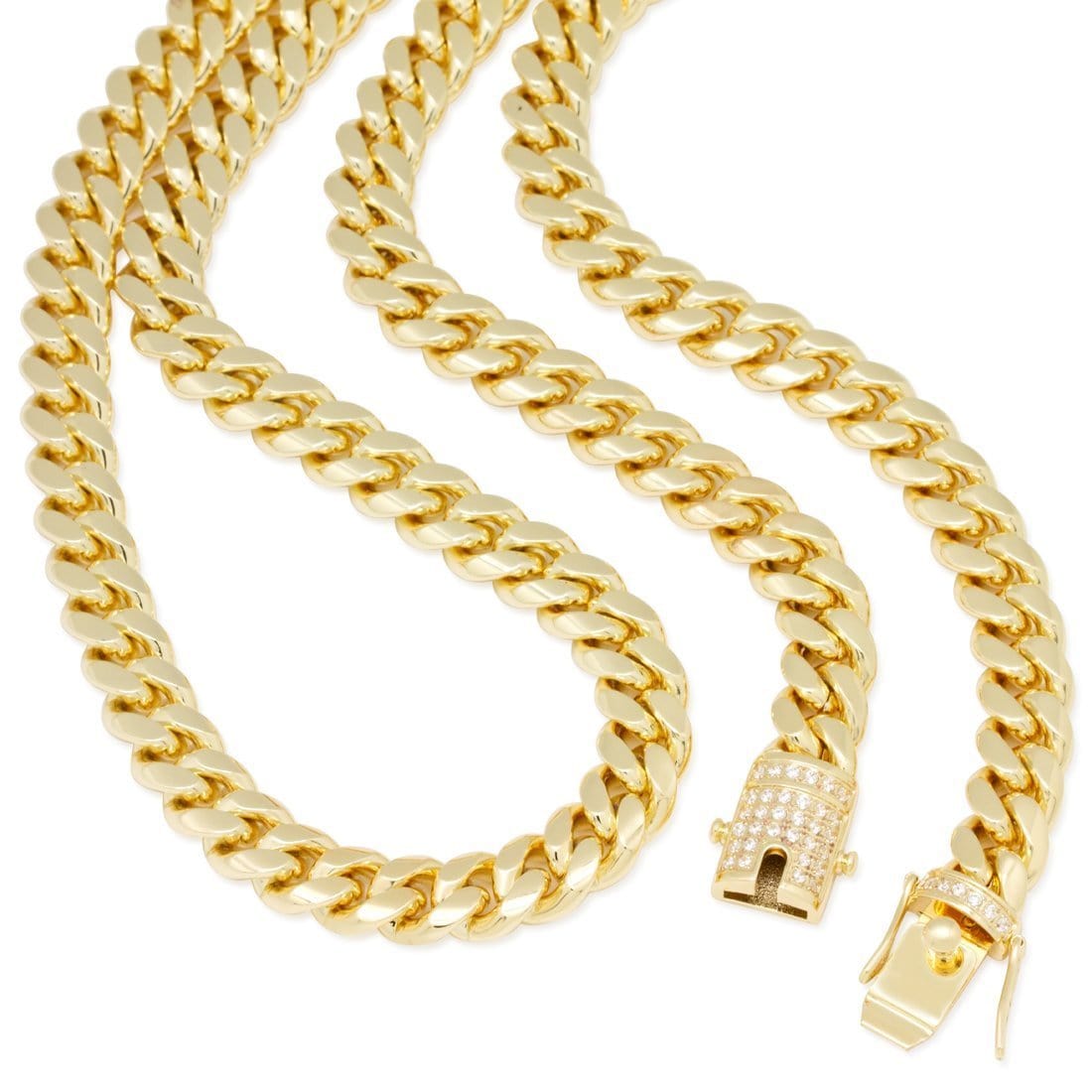 Solid Gold 10mm Miami Cuban Link Chain  in  by King Ice