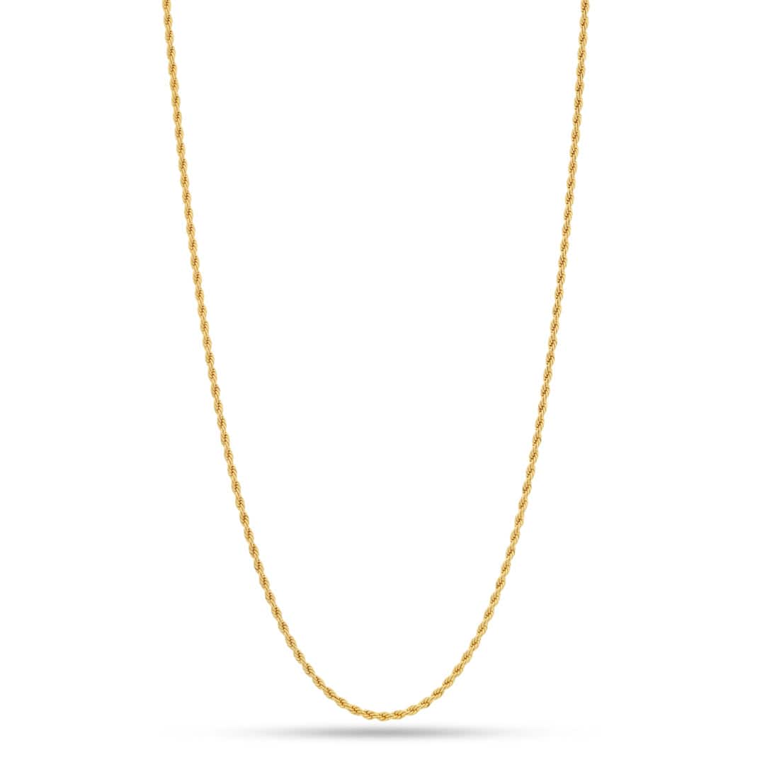 Solid Gold 3mm Rope Chain  in  Solid Gold / 14K Gold / 18" by King Ice