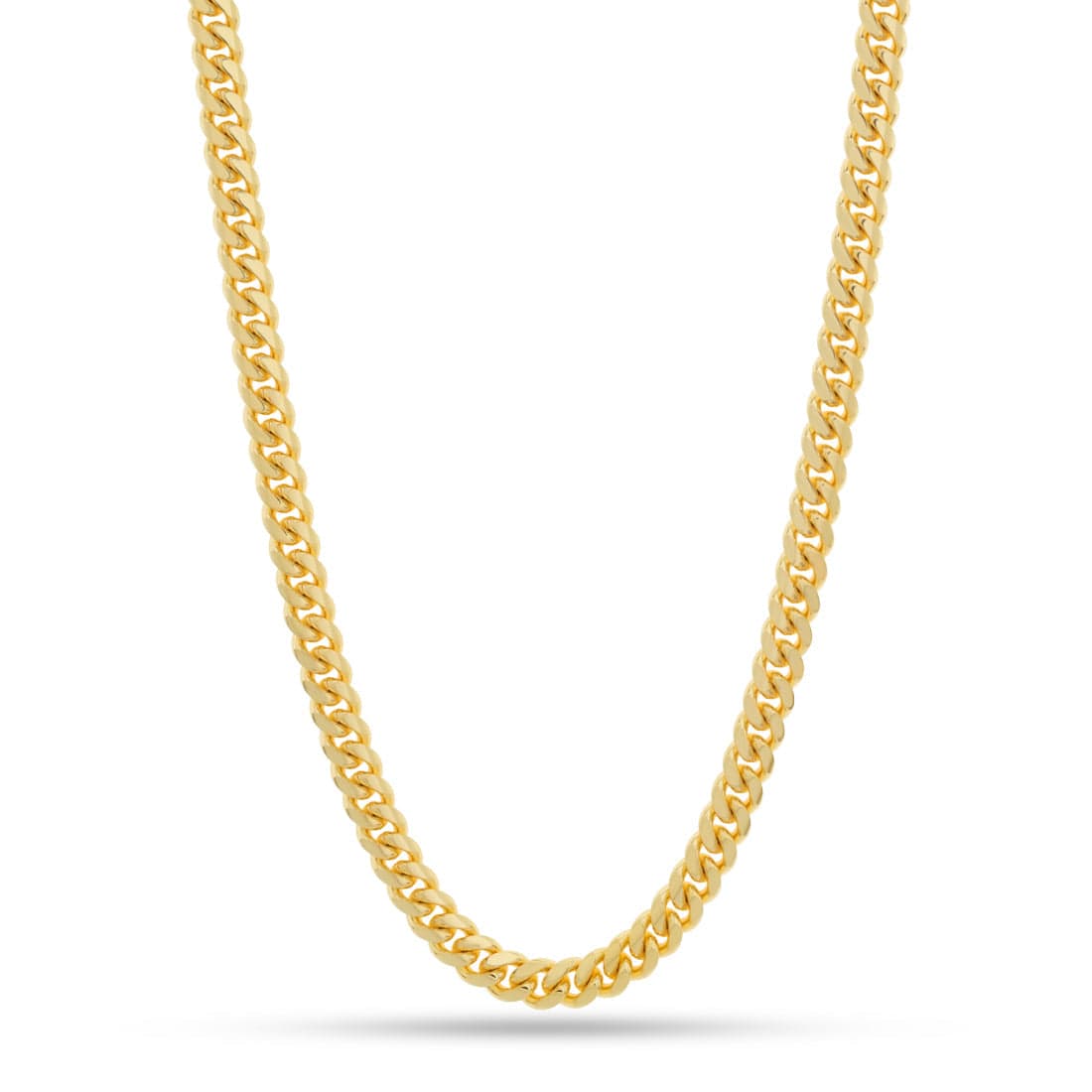 Solid Gold 8mm Miami Cuban Link Chain  in  Solid Gold / 14K Gold / 18" by King Ice