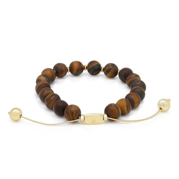 Tiger's Eye Bracelet  in  14K Gold / Adjustable by King Ice