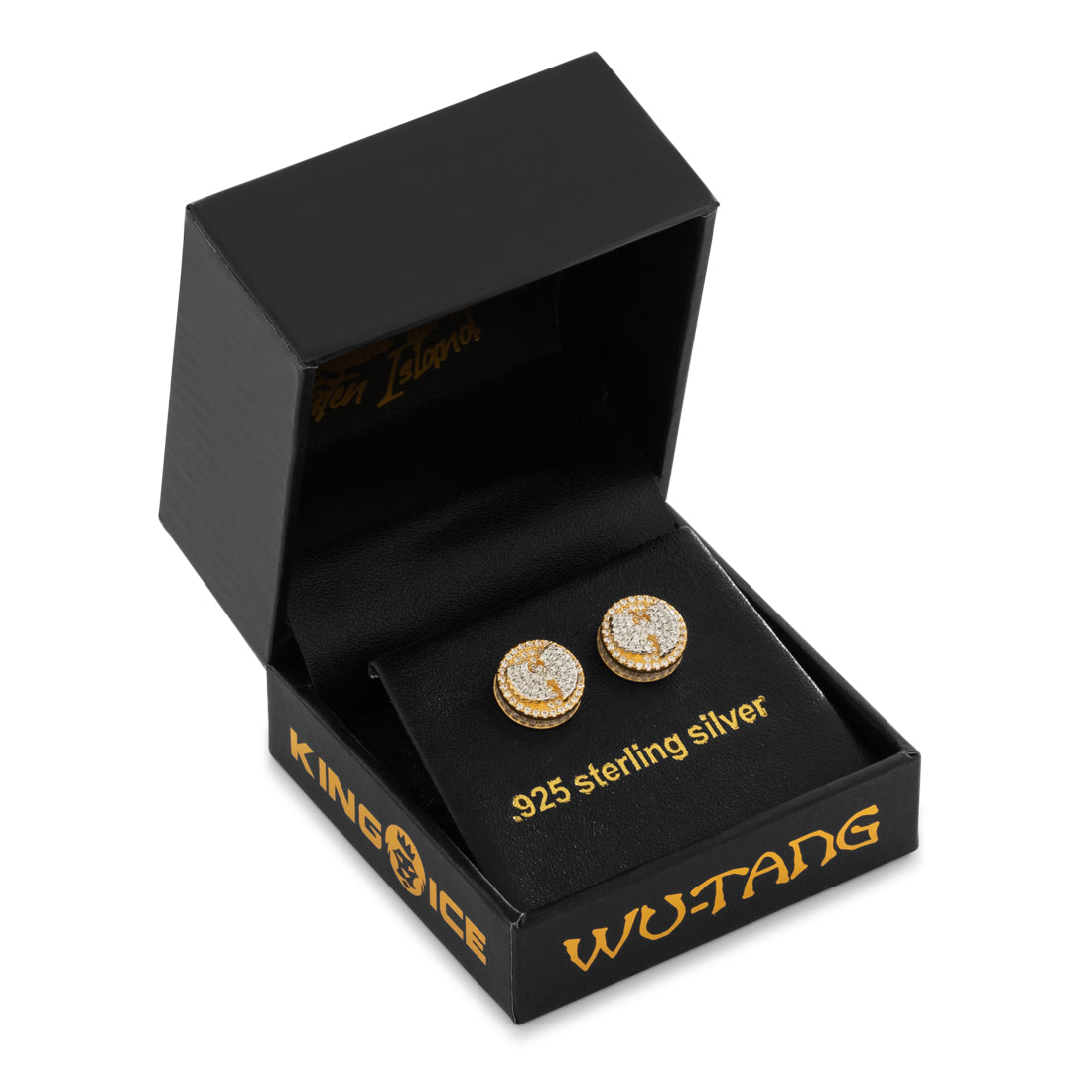 Wu-Tang x King Ice - 10mm Wu-Tang Logo Earrings  in  by King Ice