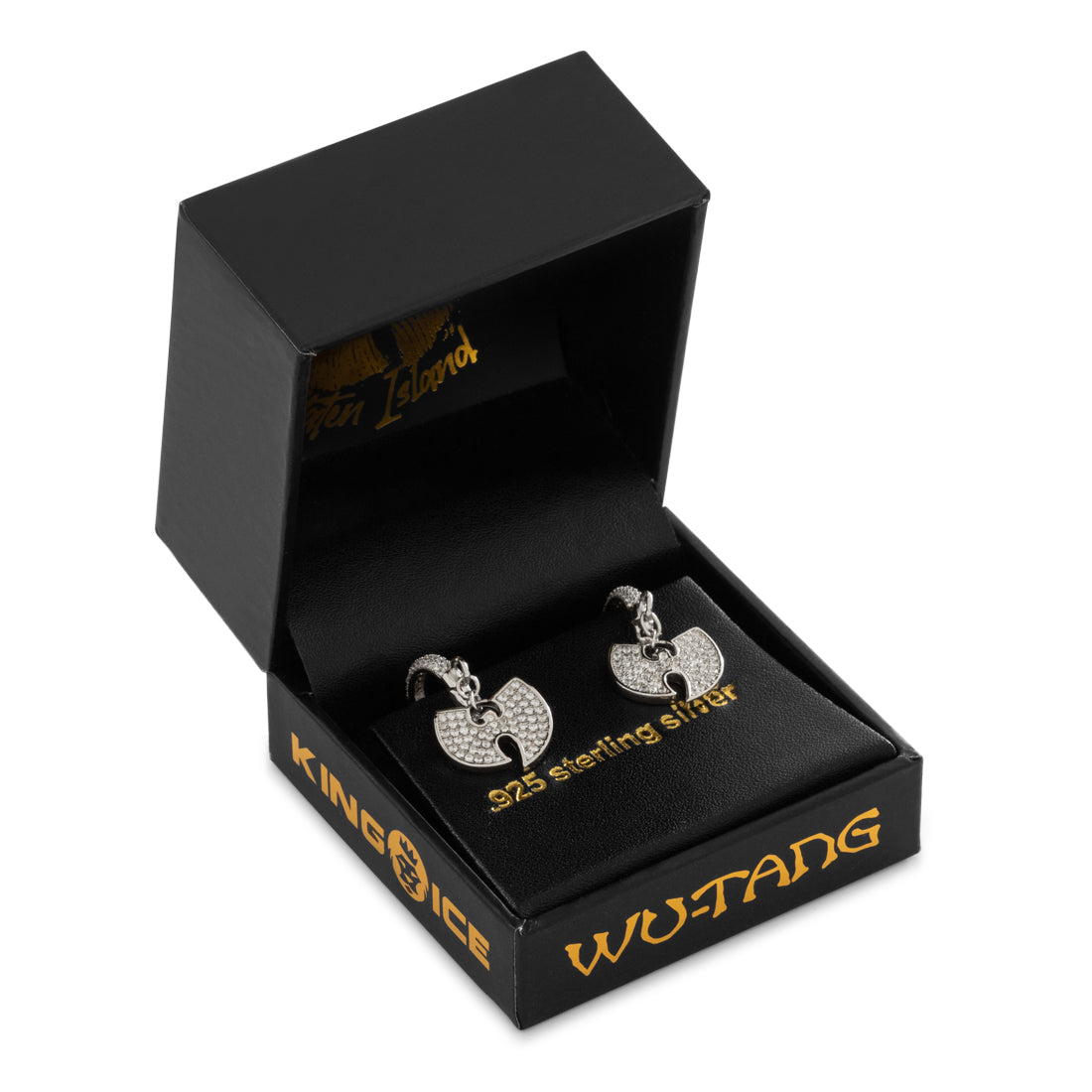 Wu-Tang x King Ice - 14mm Hanging Logo Earrings  in  by King Ice