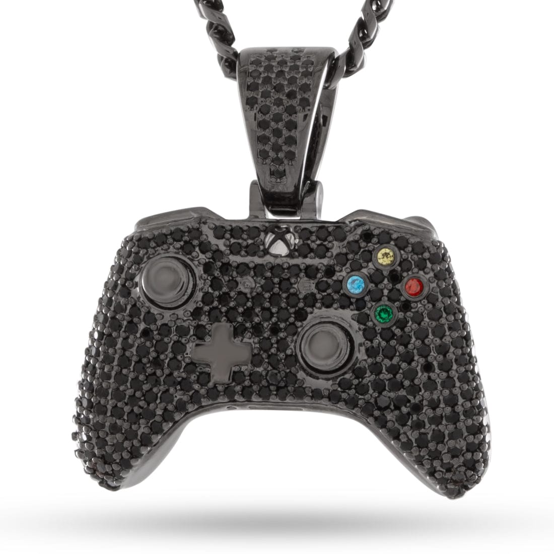 Xbox x King Ice - Controller Necklace  in  Black Gold / 1.4" by King Ice