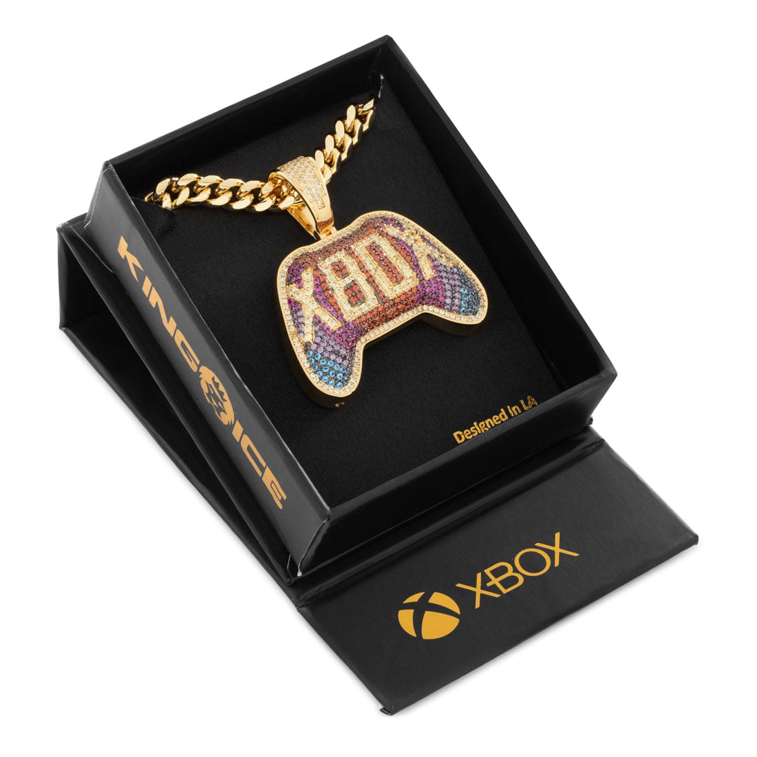 Xbox x King Ice - Ethereal Aura Necklace  in  14K Gold / 1.8" by King Ice