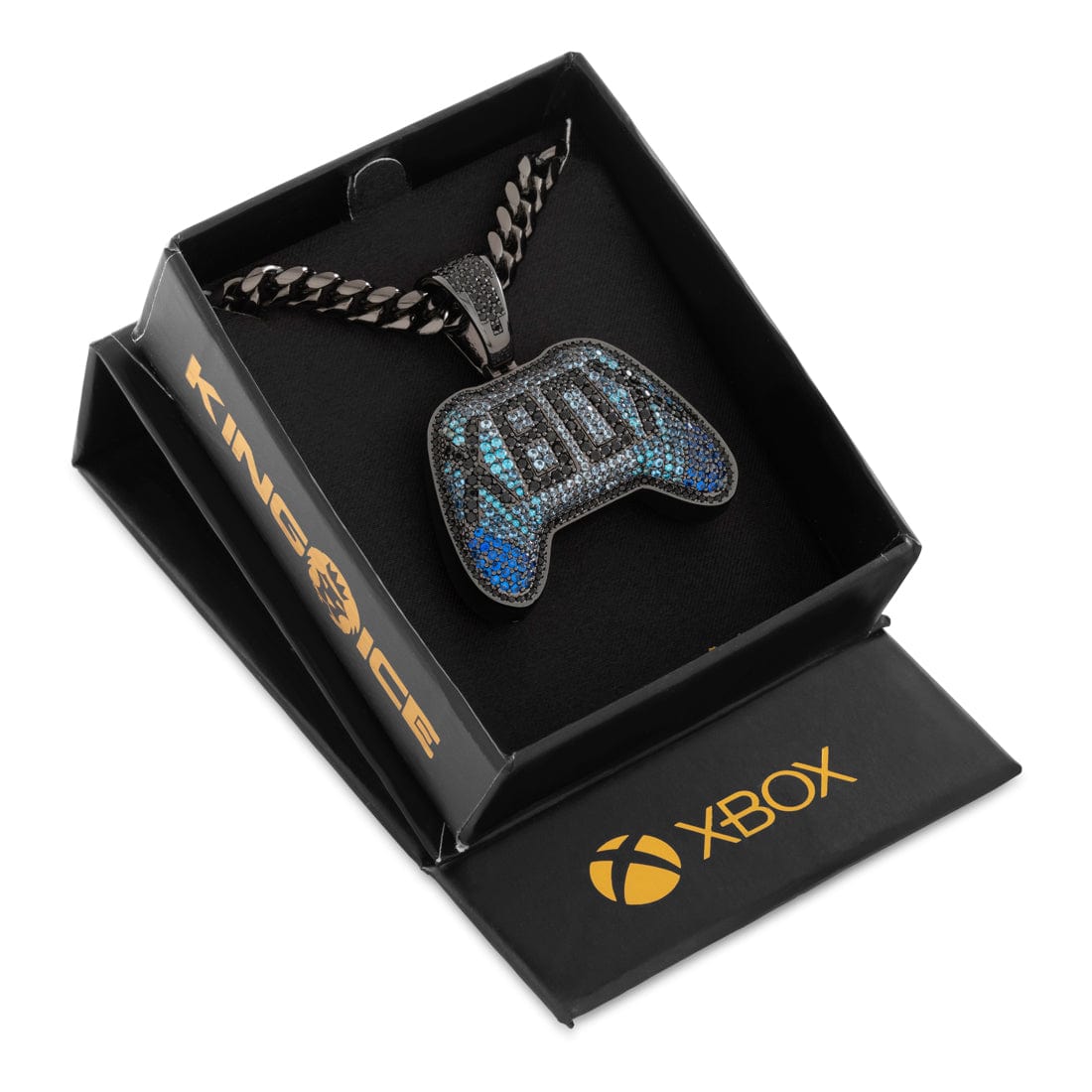 Xbox x King Ice - Ethereal Frost Necklace  in  Black Gold / 1.8" by King Ice