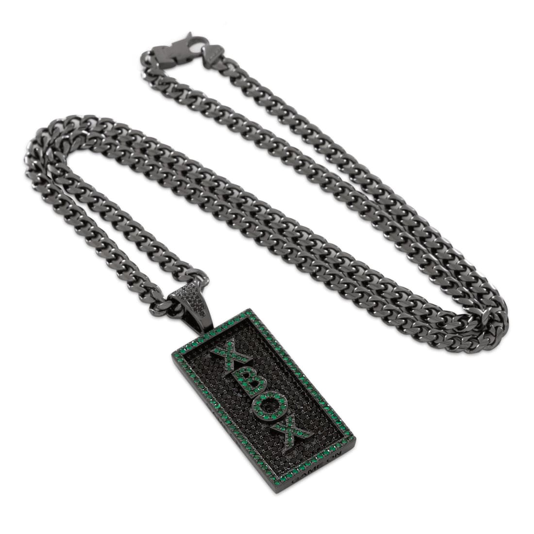 Xbox x King Ice - Game On Dog Tag Necklace  in  Black Gold / 1.5" by King Ice