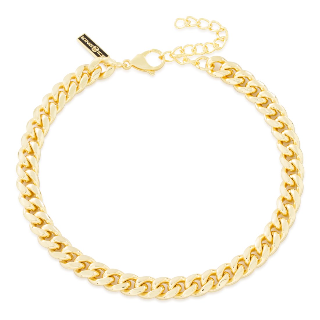 10mm Miami Cuban Link Choker Chain  in  Gold Plated / 14K Gold / Adjustable by King Ice