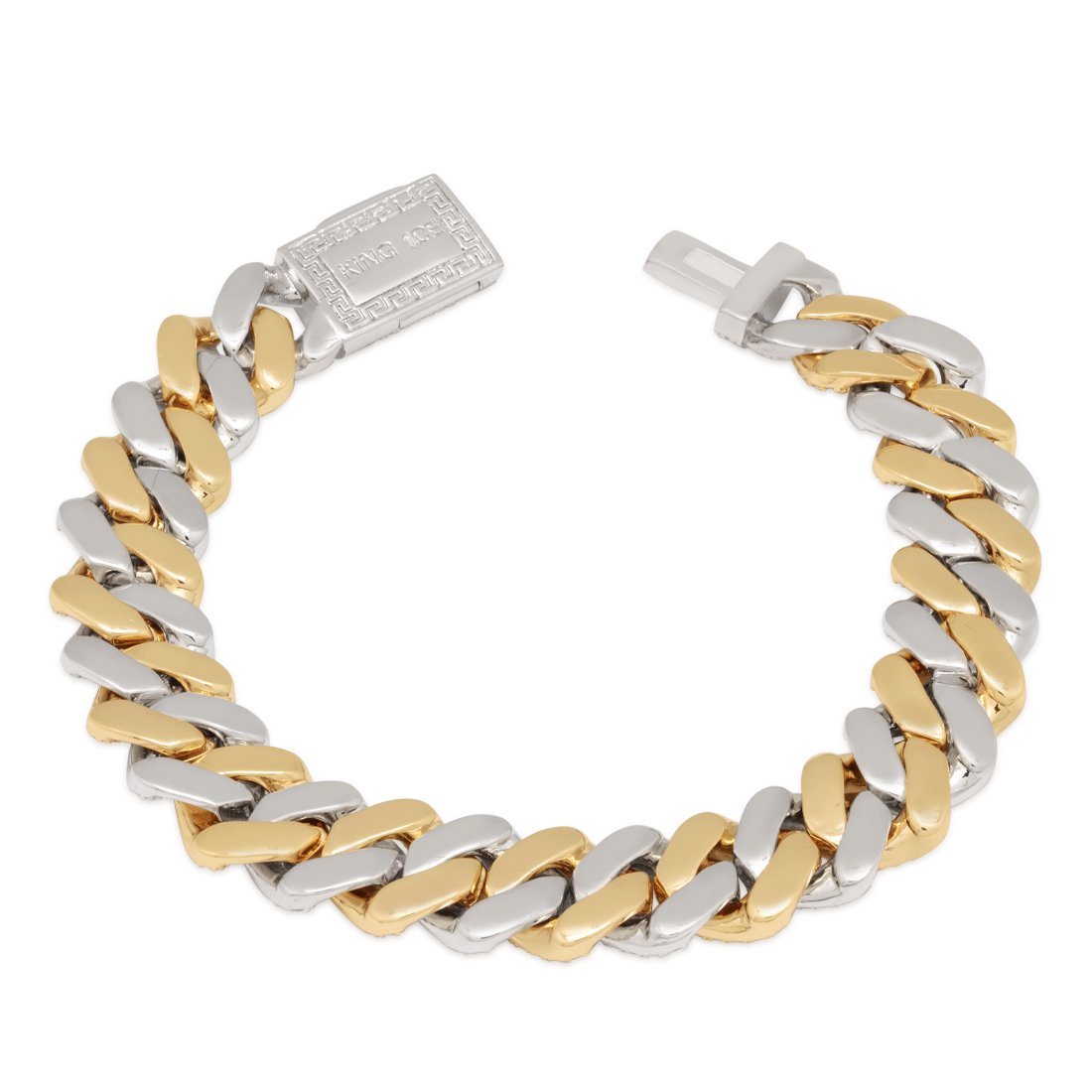 12mm Iced Diamond Cut Miami Cuban Link Bracelet  in  by King Ice