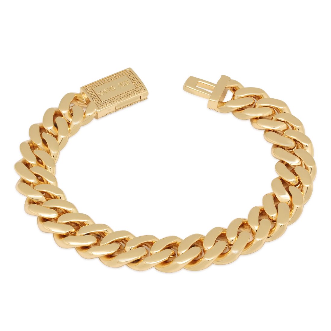 12mm Iced Miami Cuban Link Bracelet  in  by King Ice