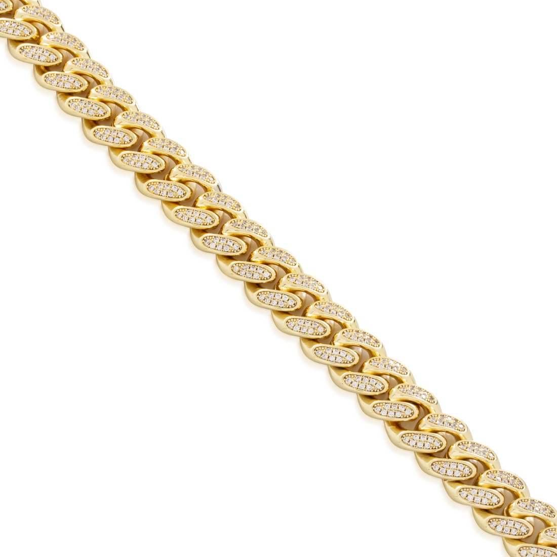 12mm Iced Miami Cuban Link Choker Chain  in  by King Ice