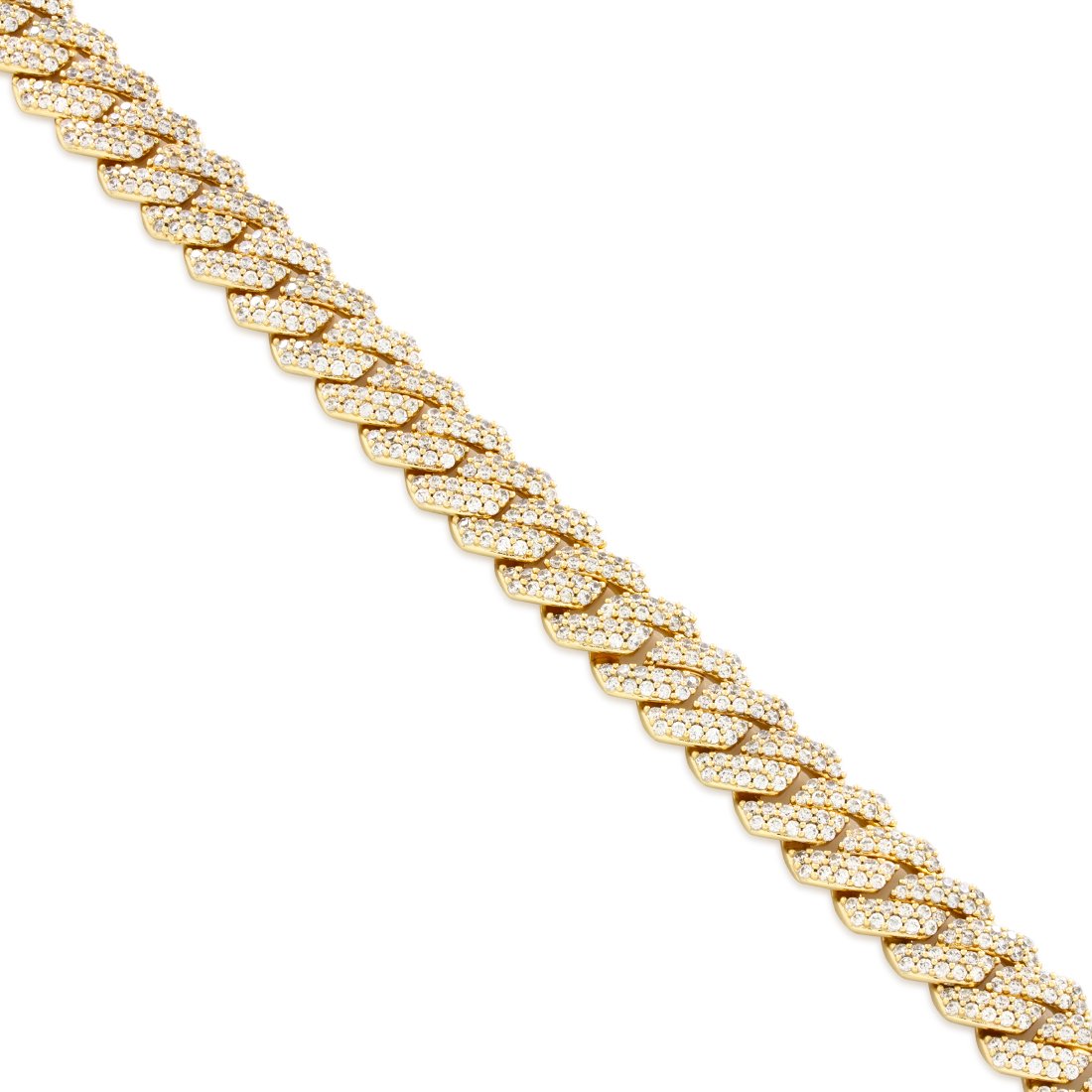 15mm Iced Diamond-Cut Miami Cuban Link Choker Chain  in  by King Ice