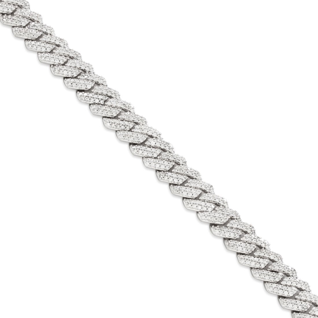 15mm Iced Diamond-Cut Miami Cuban Link Choker Chain  in  by King Ice