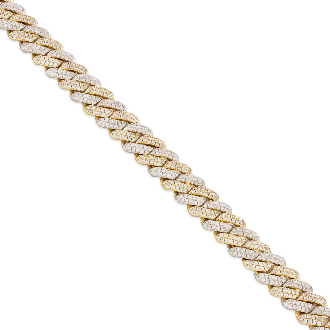 15mm Iced Diamond-Cut Miami Cuban Link Choker Chain  in  by King Ice