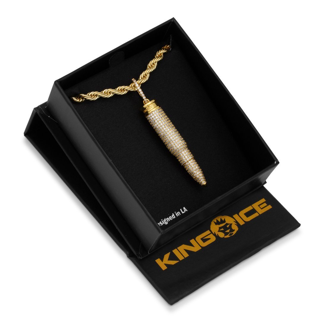 .223 Caliber Bullet Necklace  in  by King Ice