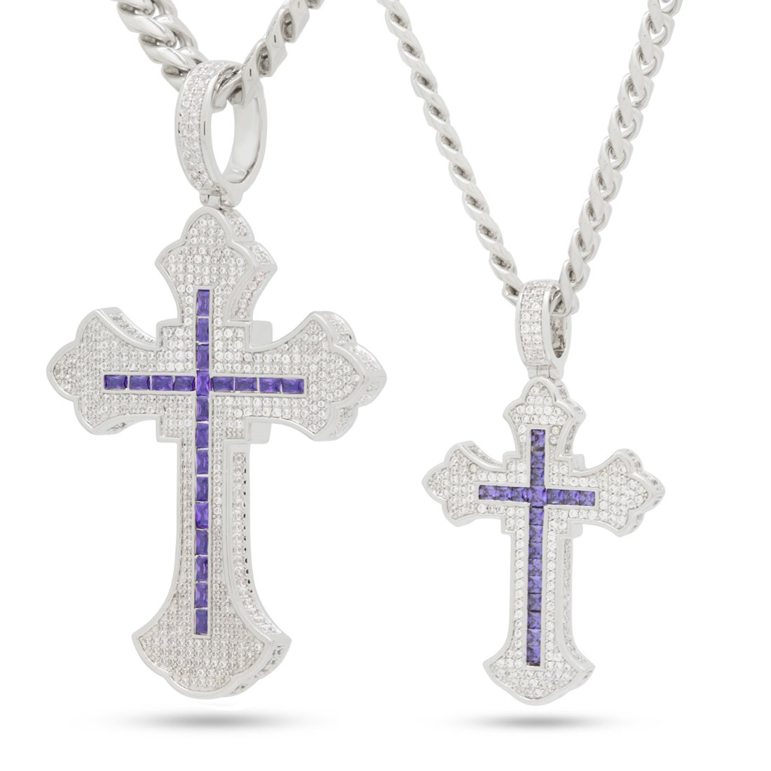 Fleur de Lis Cross Necklace  in  by King Ice