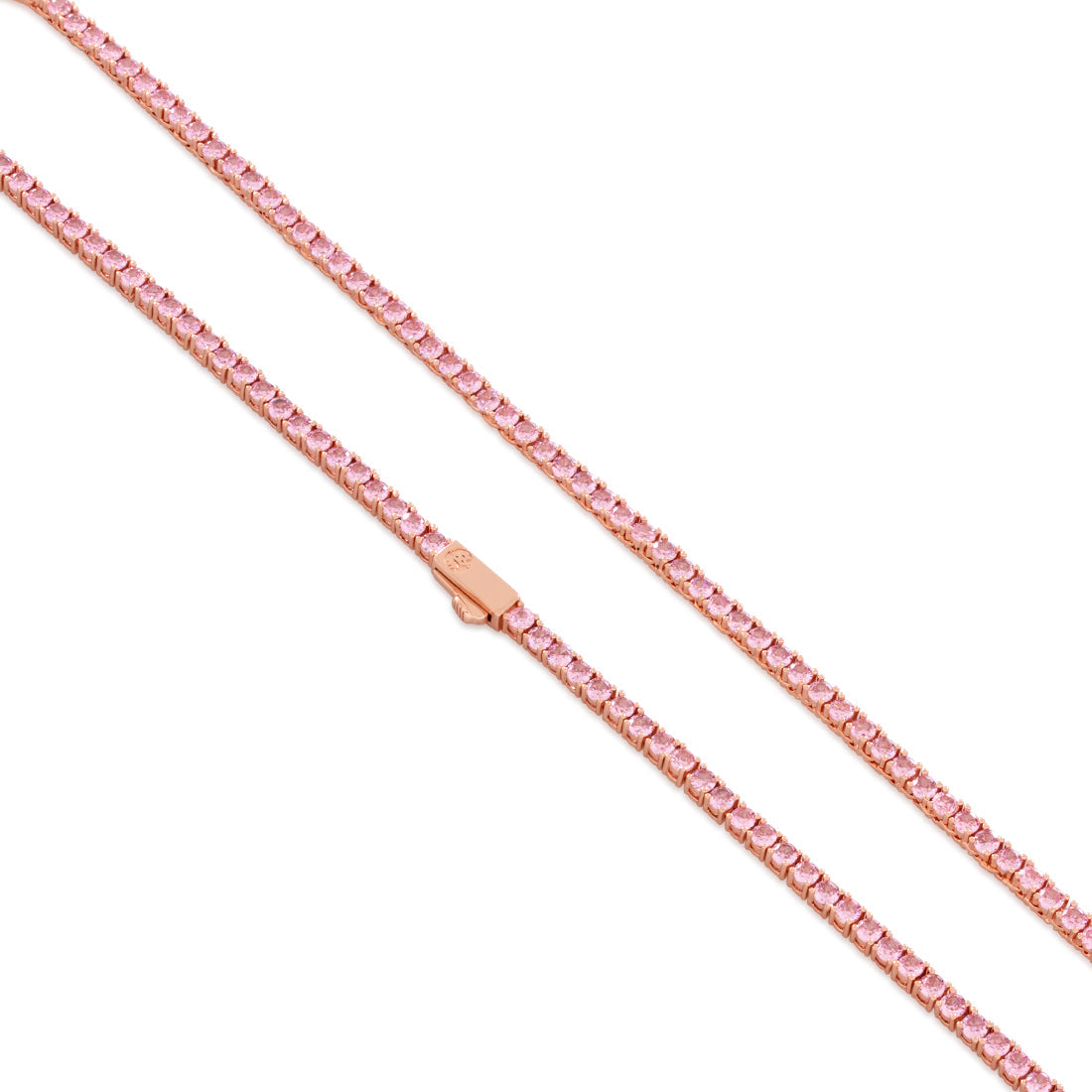 3mm Pink Tennis Chain  in  by King Ice