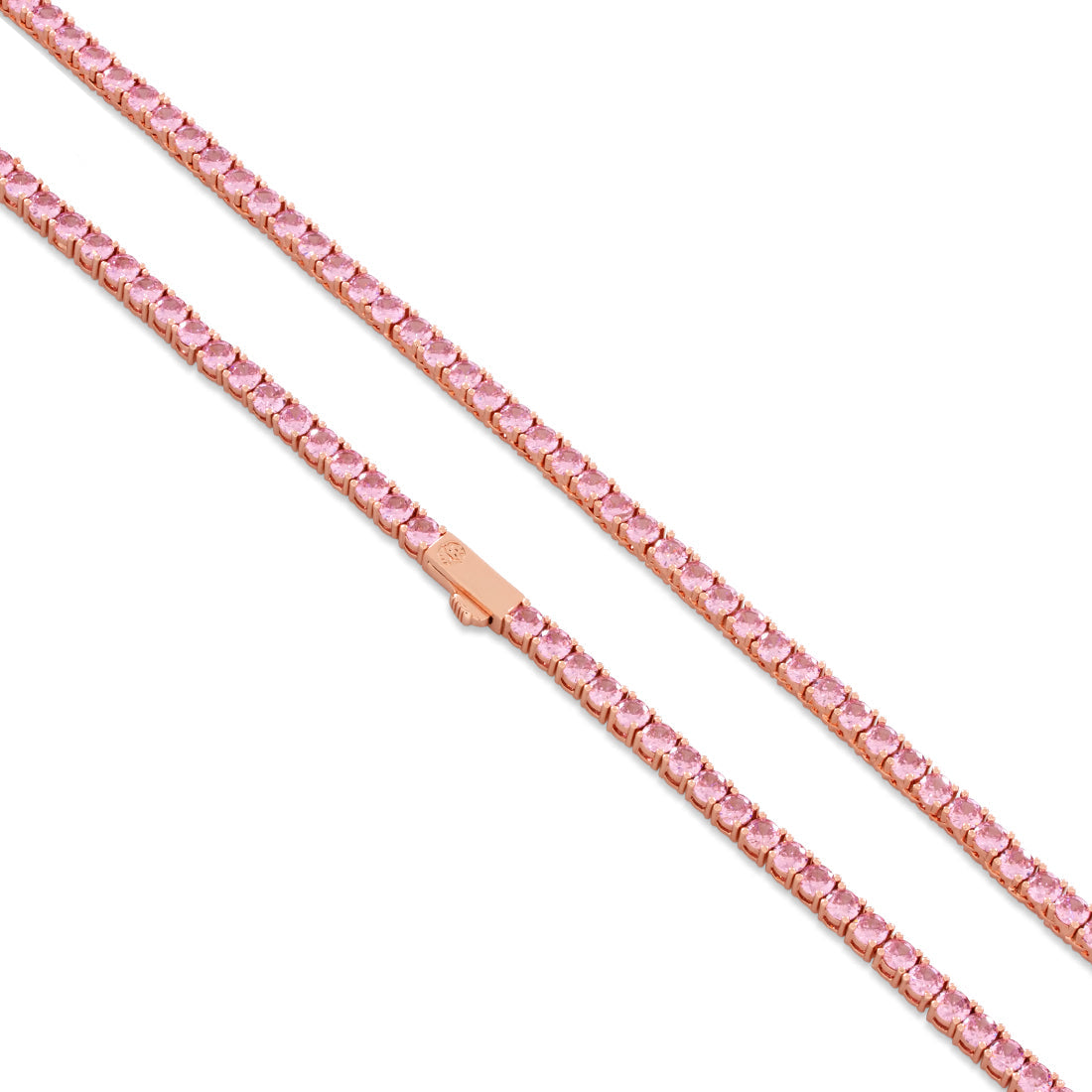 4mm Pink Tennis Chain  in  by King Ice