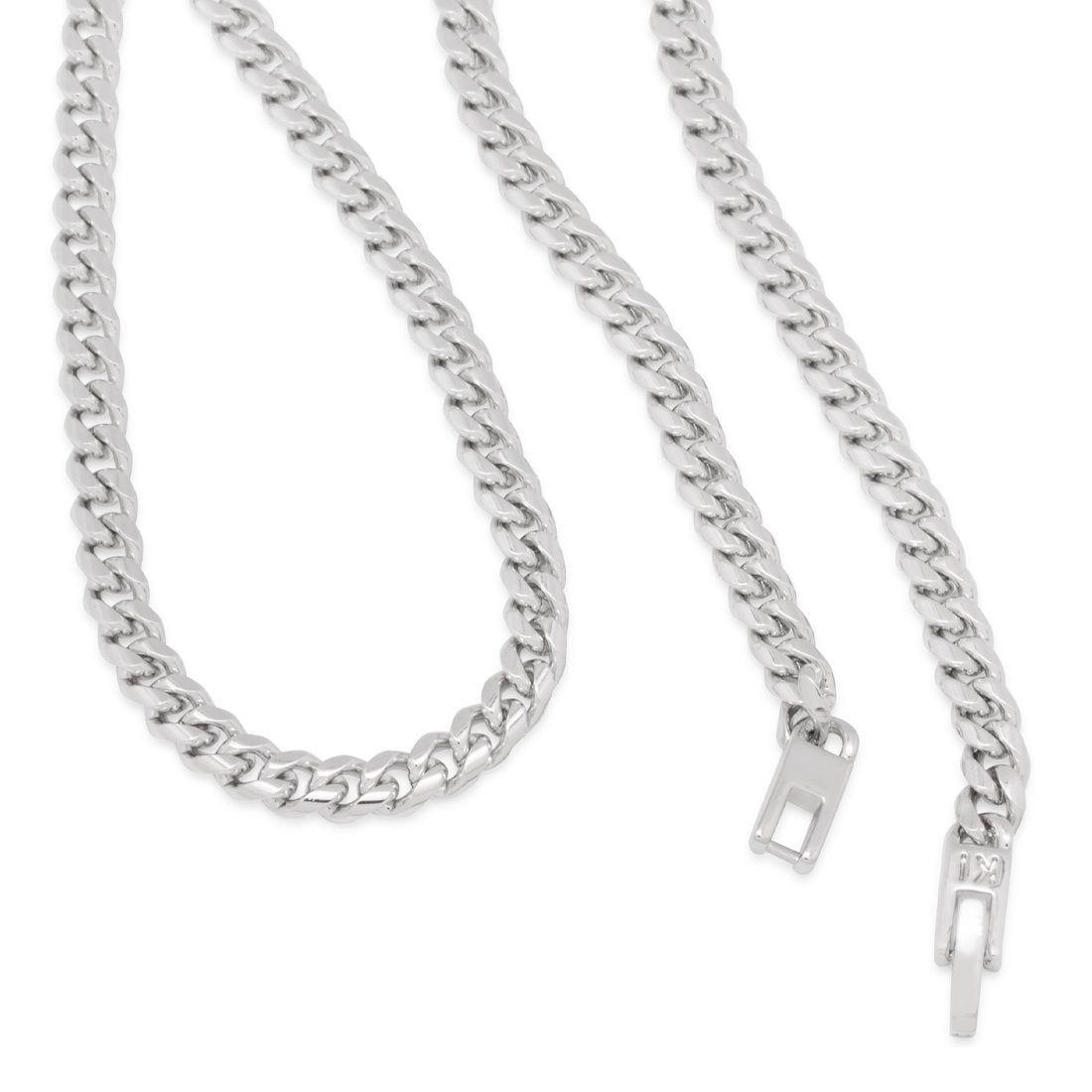 5mm Miami Cuban Link Chain Choker Set  in  by King Ice