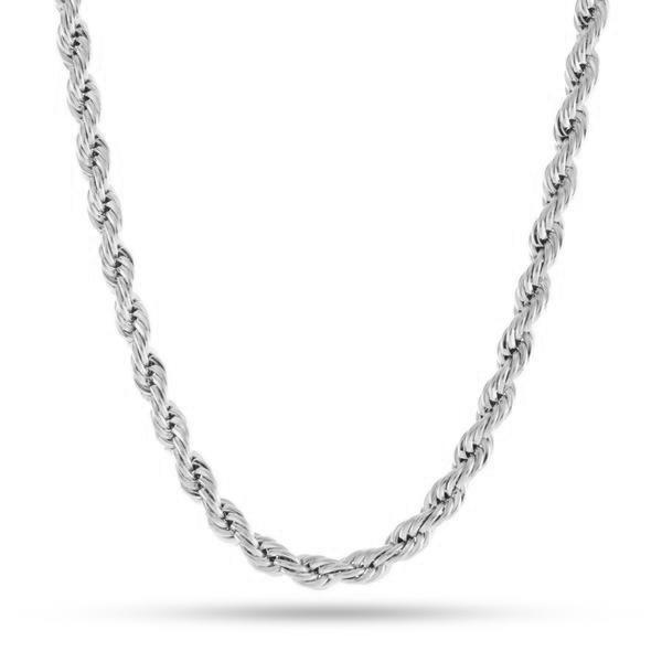 5mm Rope Chain  in  Gold Plated / White Gold / 18" by King Ice