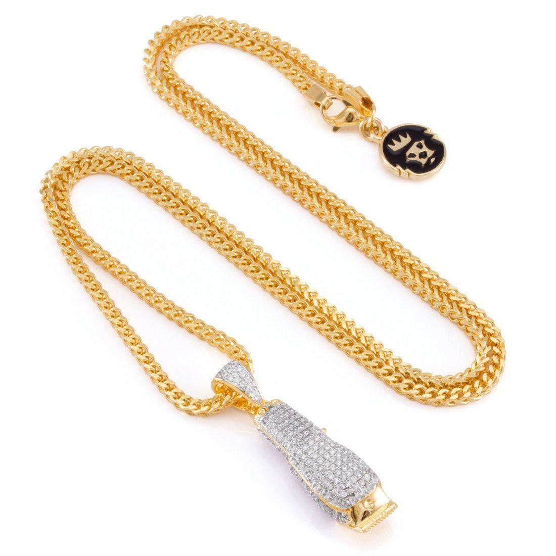 Barber Shop Clippers Necklace  in  by King Ice