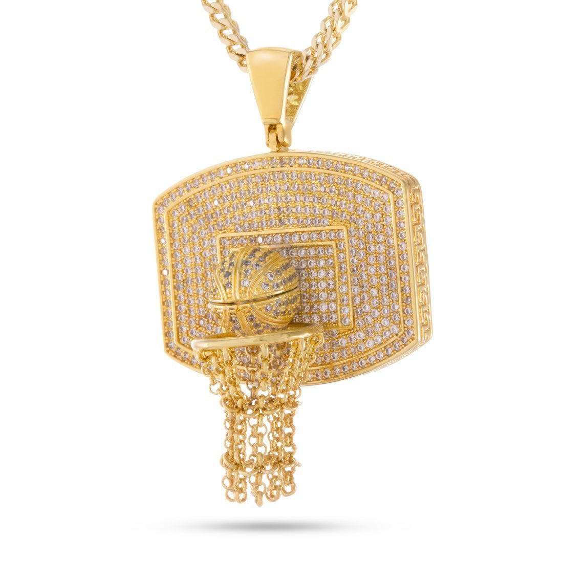 Basketball Necklace  in  14K Gold / 1.3" by King Ice