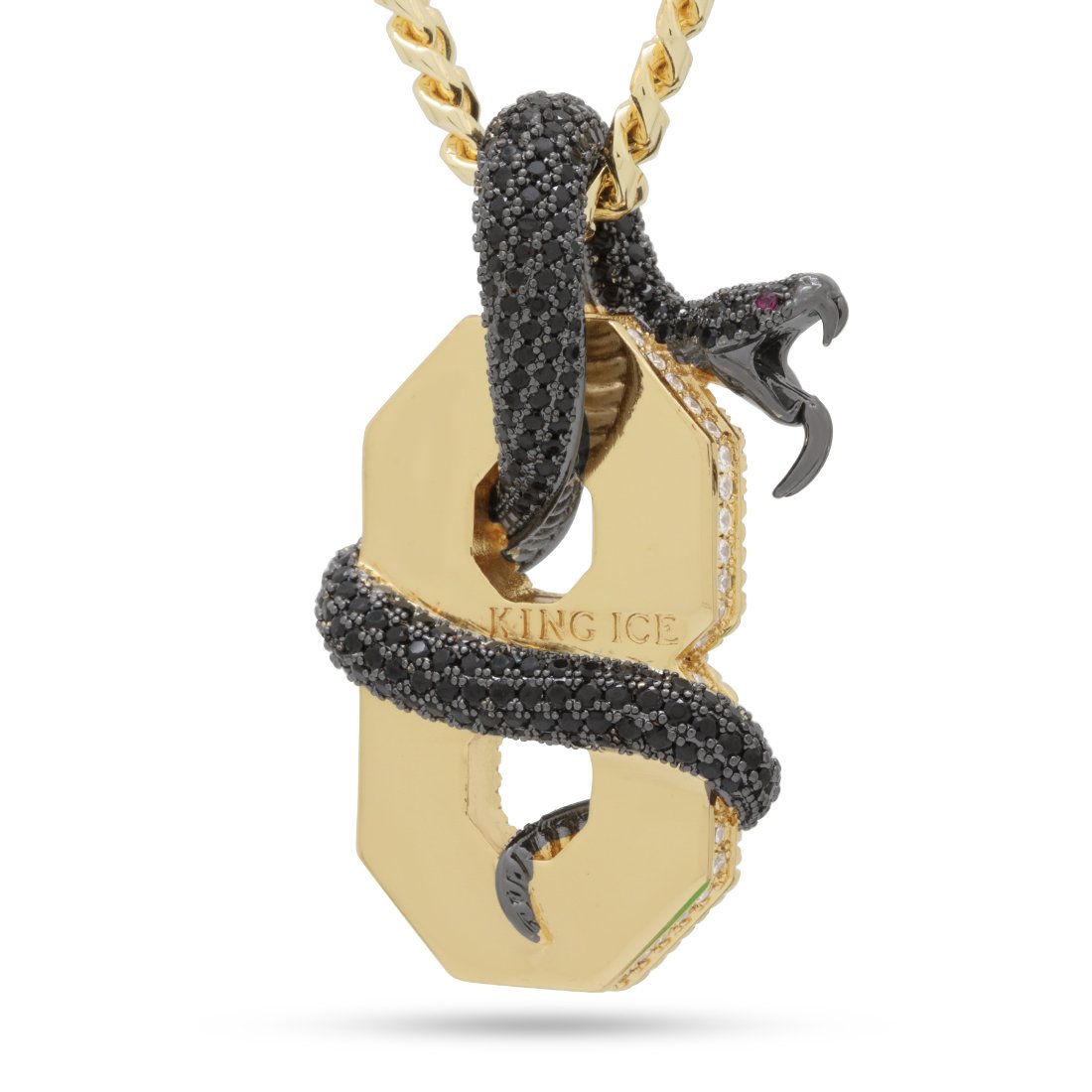 Black Mamba Number 8 Necklace  in  by King Ice