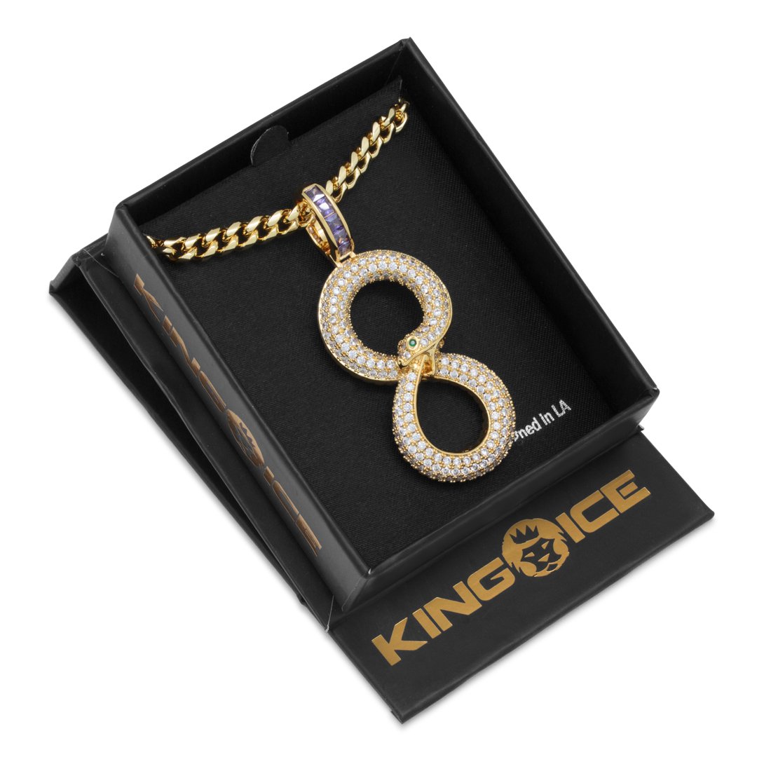 Black Mamba Ouroboros Necklace  in  by King Ice