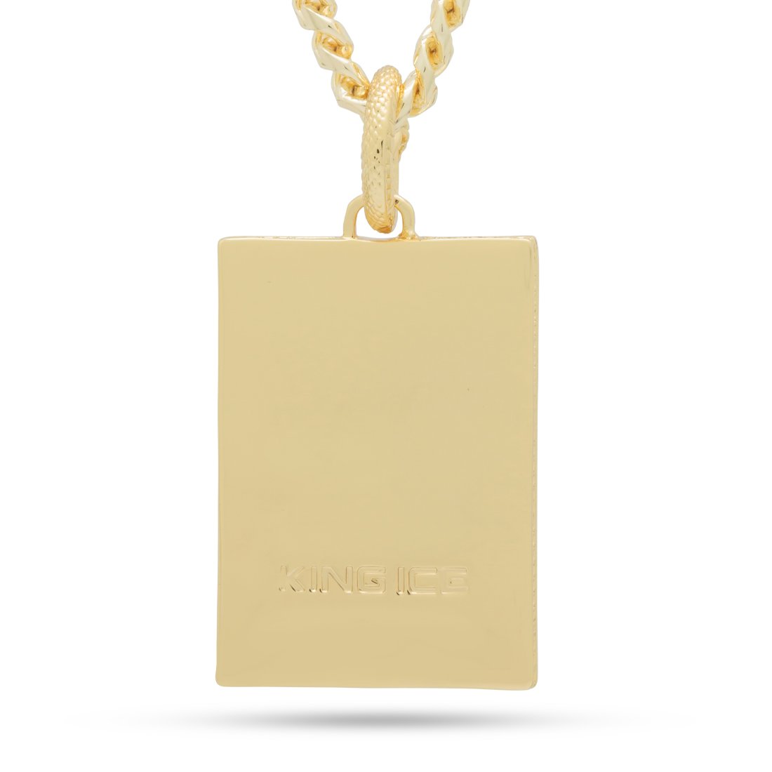 Black Mamba Silhouette Necklace  in  14K Gold / 2.1" by King Ice