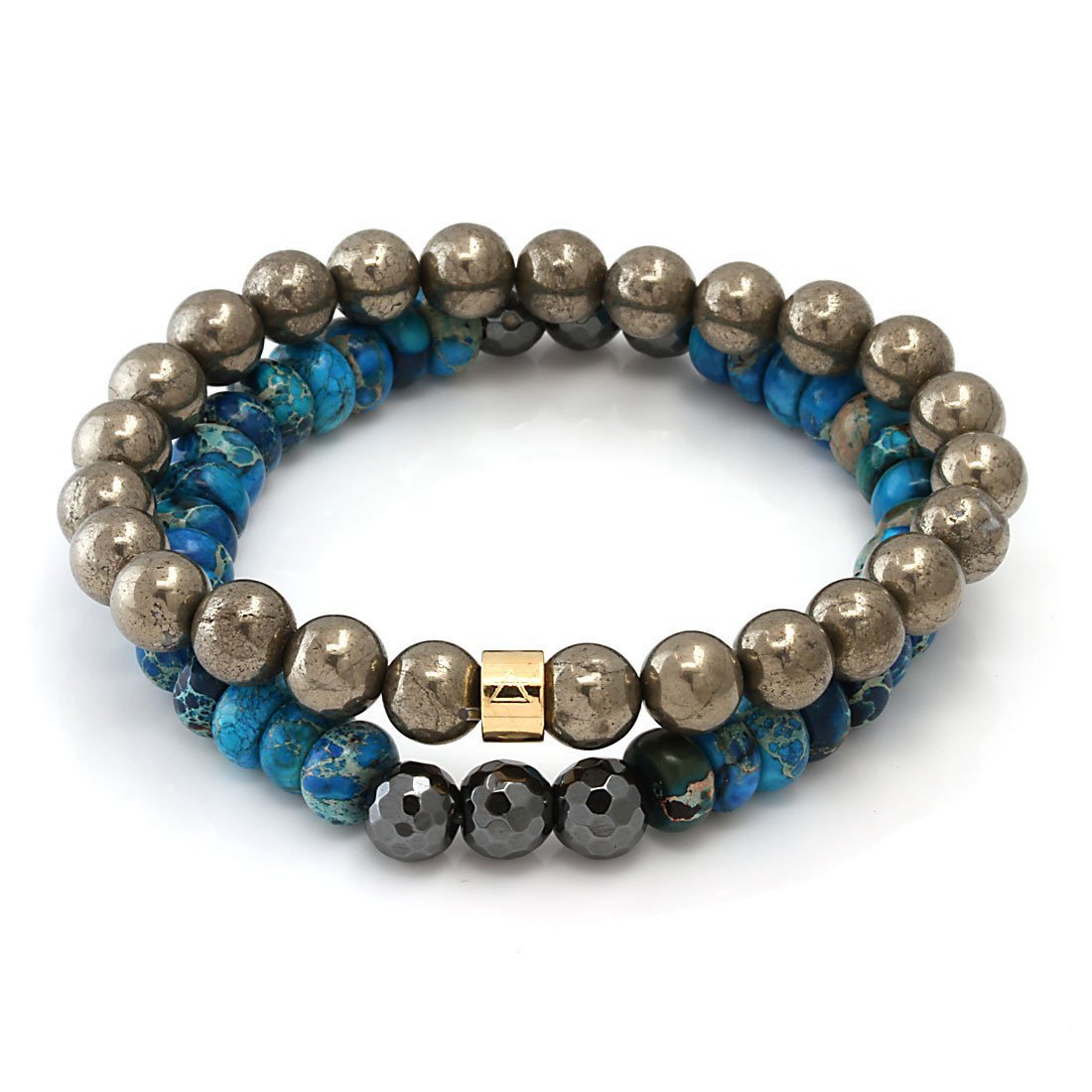 Blue Horizon Bracelet Set by MARZ  in  8.5" by King Ice