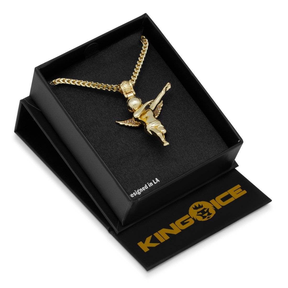 Dabbing Angel Necklace  in  by King Ice