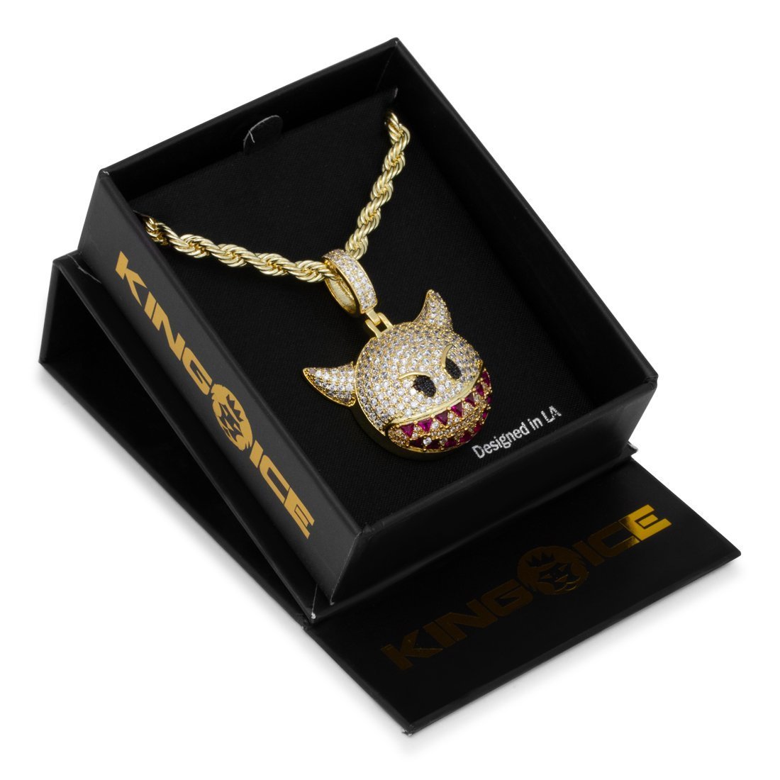 Devil Emoji Necklace  in  by King Ice