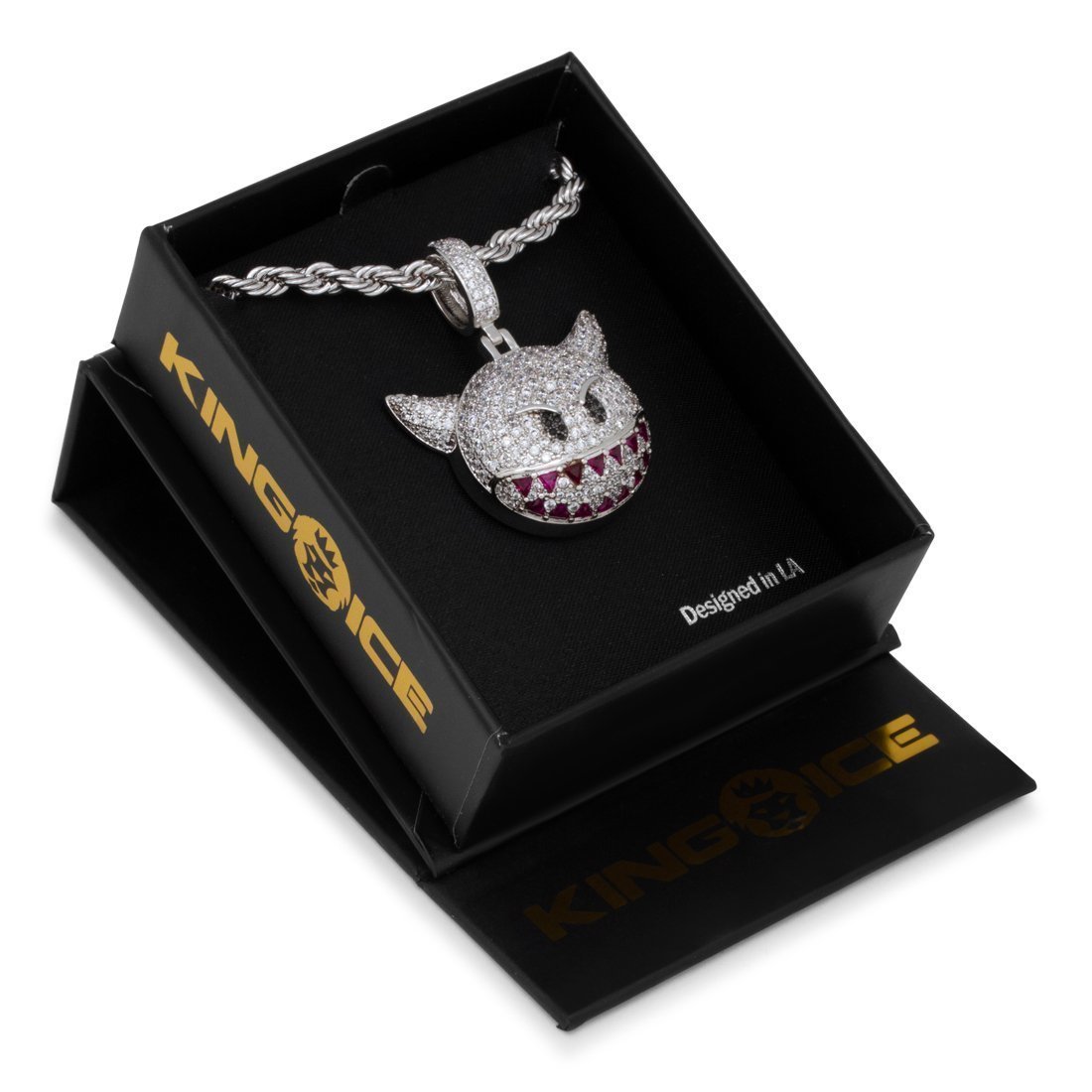 Devil Emoji Necklace  in  by King Ice