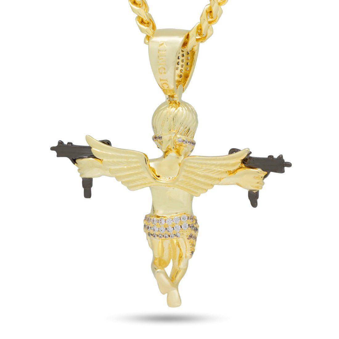 Dual Uzi Angel Necklace  in  by King Ice