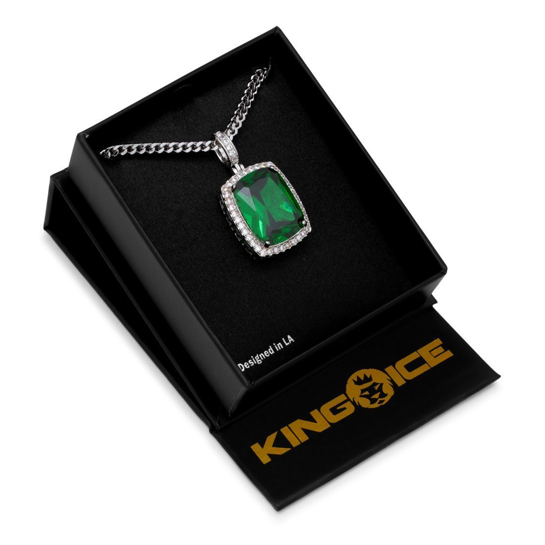 Emerald Crown Julz Necklace  in  by King Ice